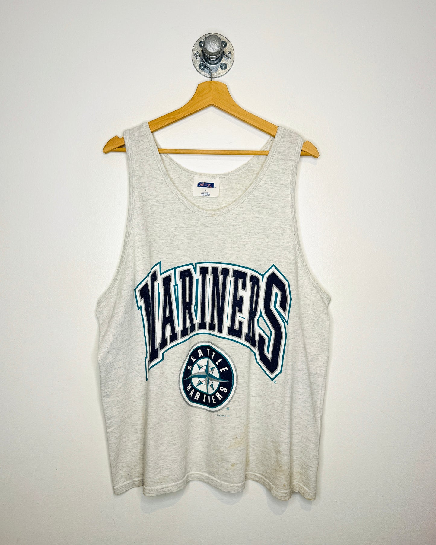 Vintage 1997 Seattle Mariners Grey Tank Top