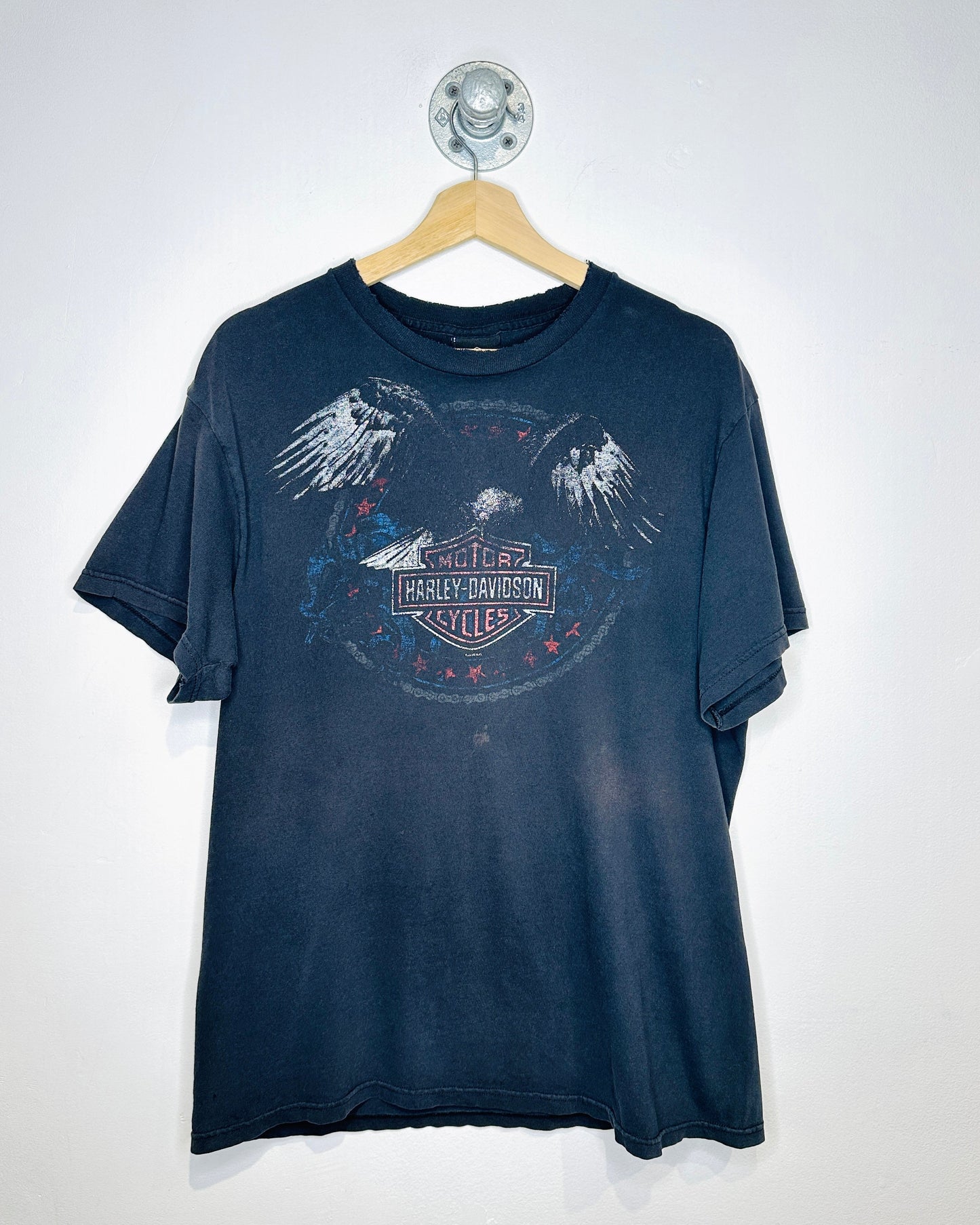 2009 Harley-Davidson Motor Cycles Black Distressed Tee Shirt