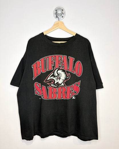 Vintage 90s Starter Buffalo Sabres Black Tee Shirt