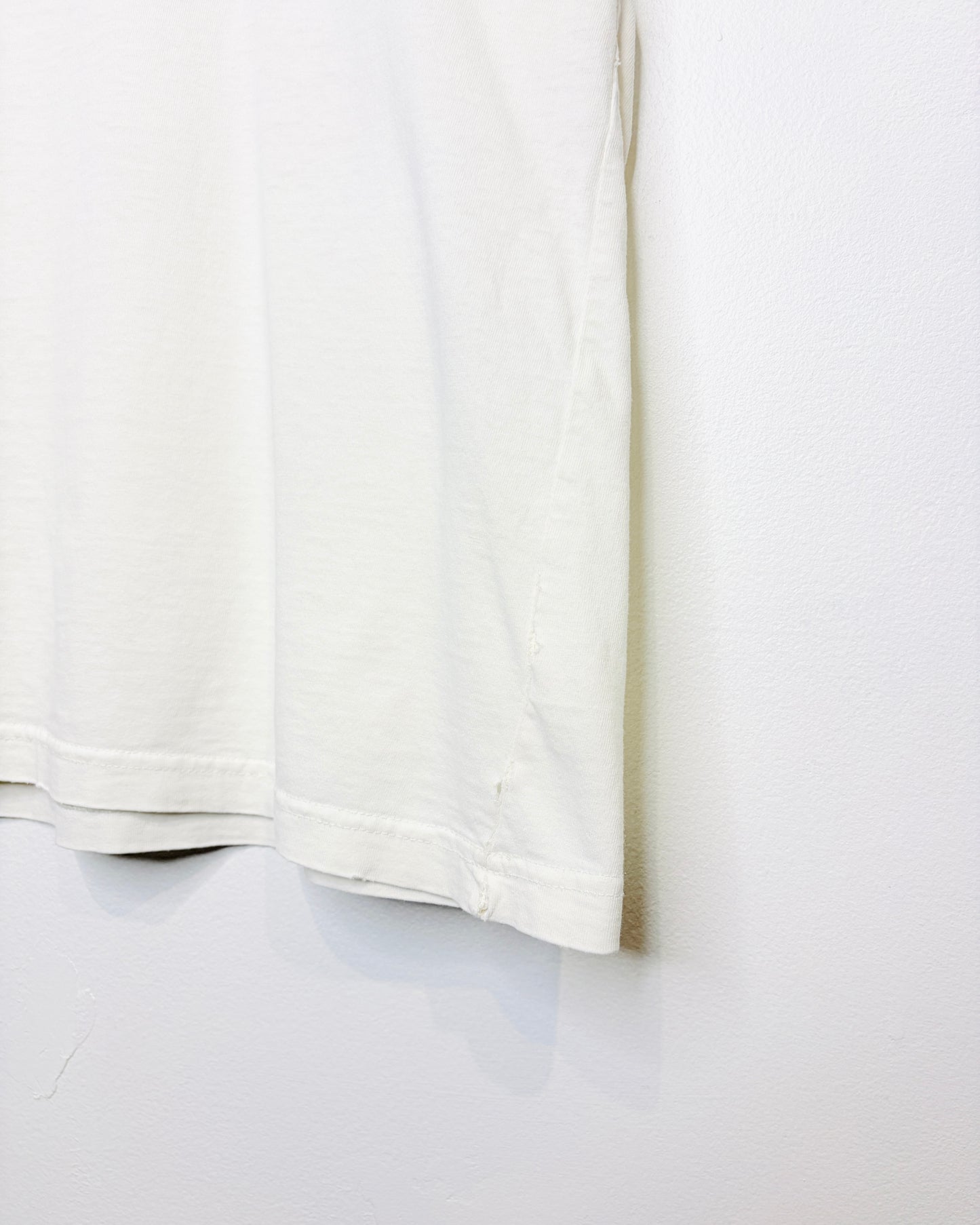 Vintage Northern Reflections Floral Print Distressed White Tee Shirt