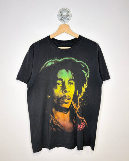 Bob Marley Distressed Black Tee Shirt