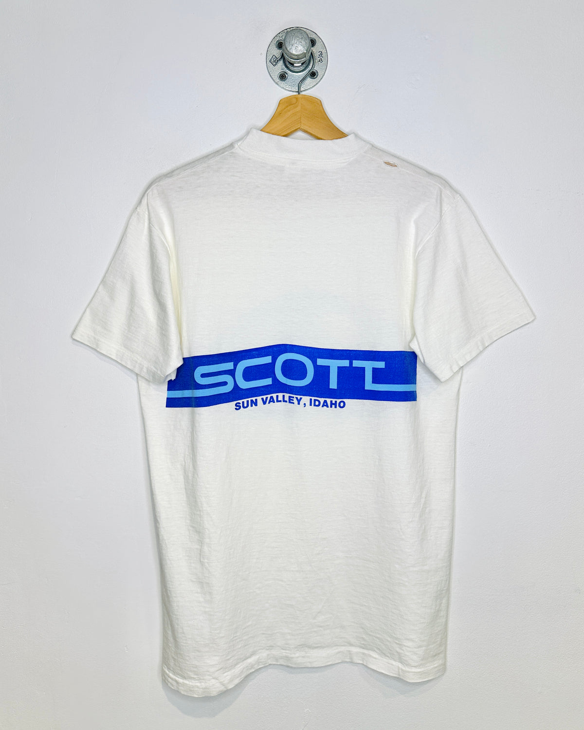 Vintage 80s Scott Goggles White Tee Shirt
