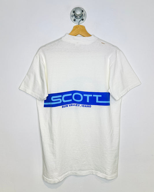 Vintage 80s Scott Goggles White Tee Shirt