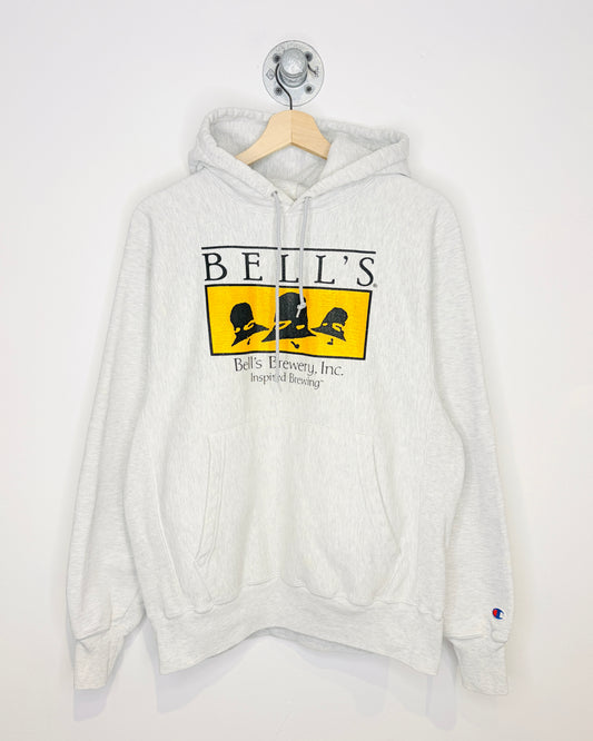2000s Bell’s Brewery Ash Grey Champion Reverse Weave Hoodie