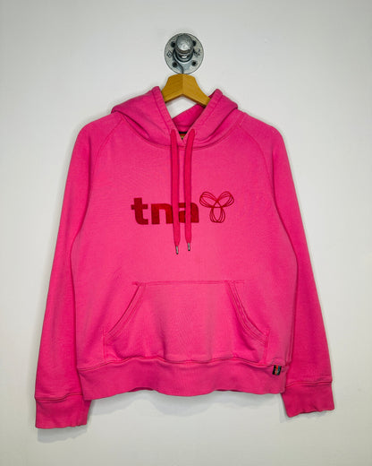 2000s TNA Felt Spellout Pink Hoodie