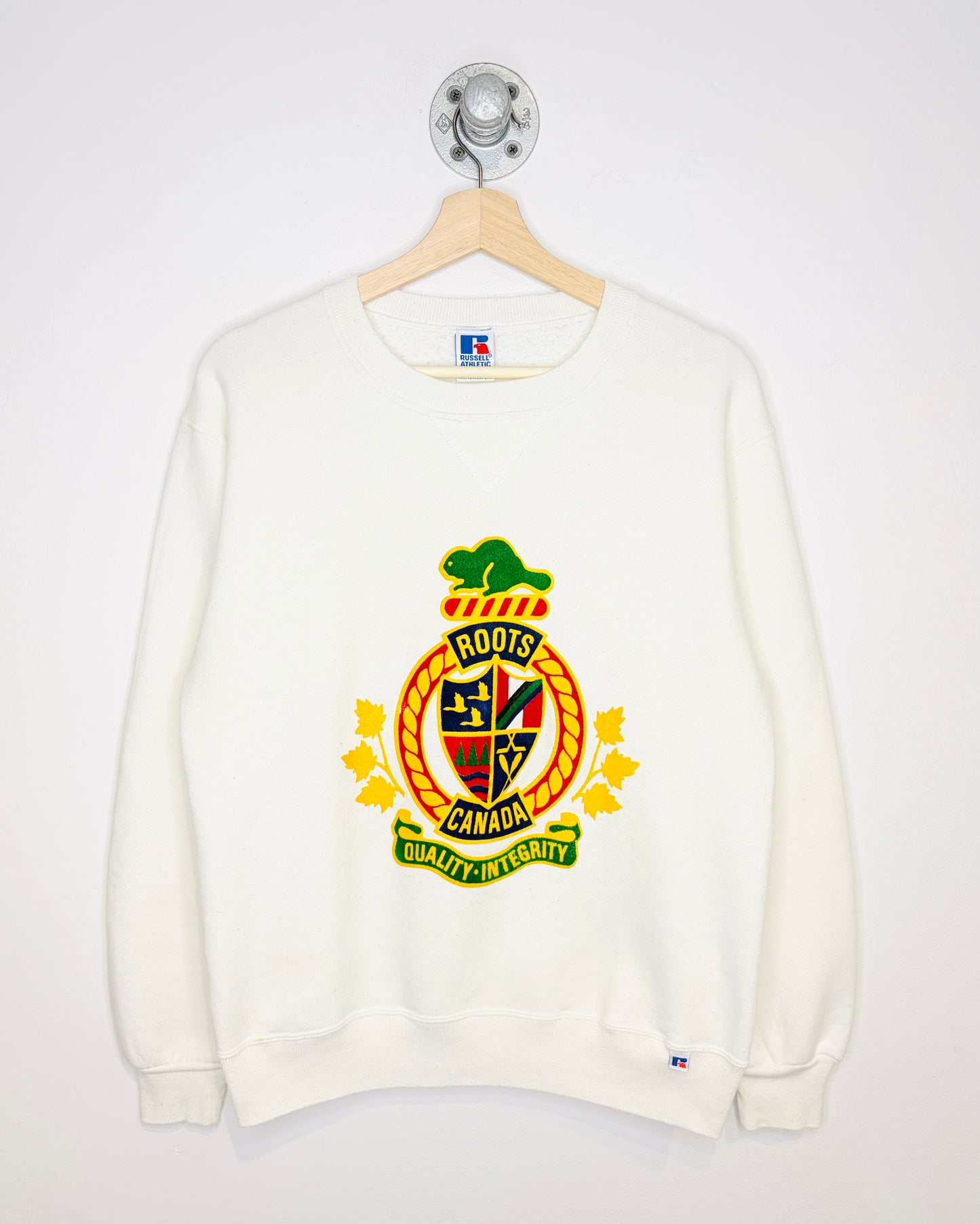 Vintage Russell Athletic Roots Canada White Crewneck Sweatshirt
