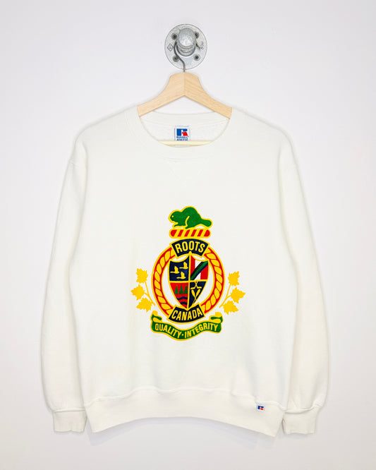 Vintage Russell Athletic Roots Canada White Crewneck Sweatshirt
