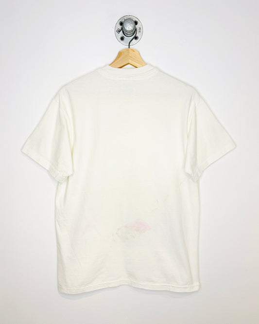 Vintage 90s Tropical Birds White Tee Shirt