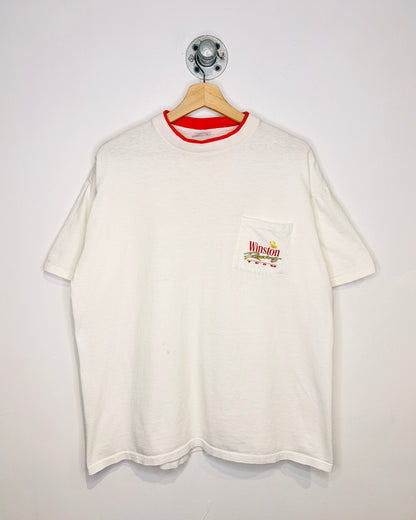 Vintage 1992 Winston Racing Team White Tee Shirt