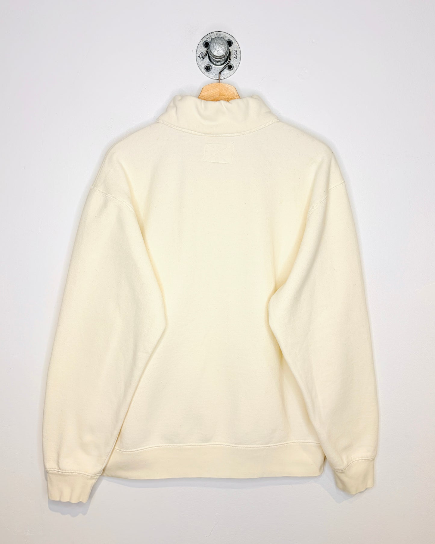 2000s Aeropostale Heavyweight Eggshell White 1/4 Button Sweatshirt