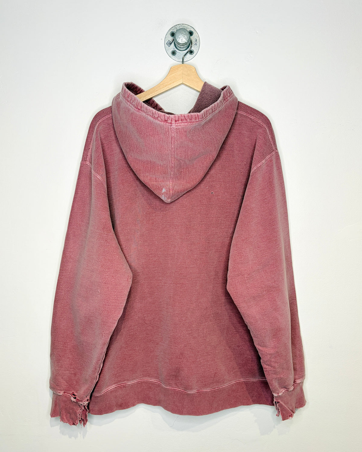 2000s Windriver Distressed & Faded Maroon 1/4 Zip Hoodie