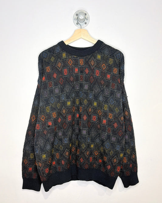 Vintage 90s Jantzen Classics Multi Colored Textured Sweater
