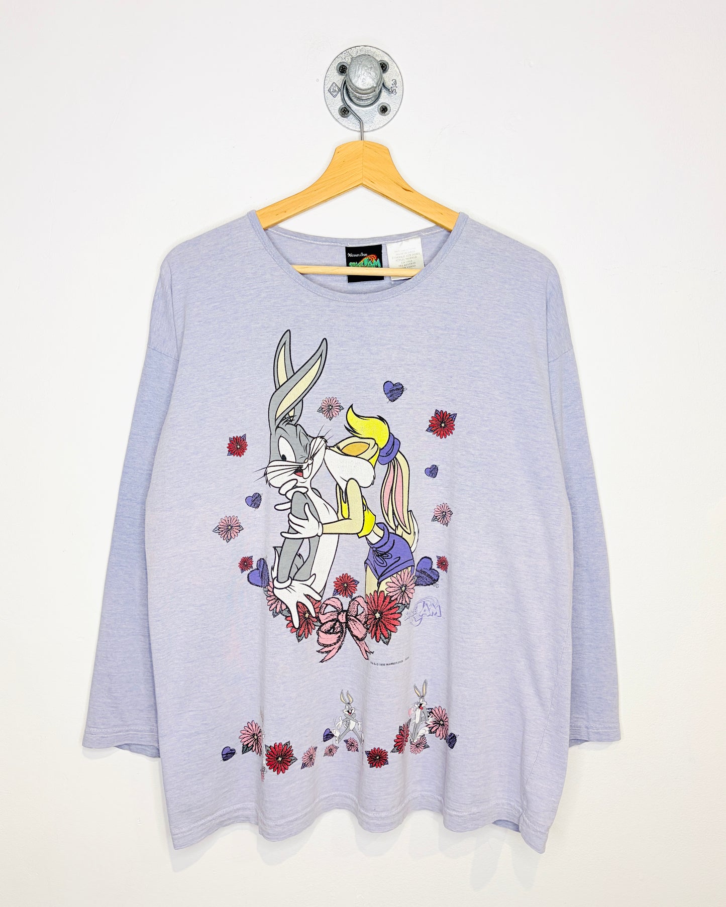 Vintage 1996 Space Jam Light Purple Longsleeve Shirt