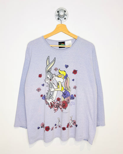 Vintage 1996 Space Jam Light Purple Longsleeve Shirt