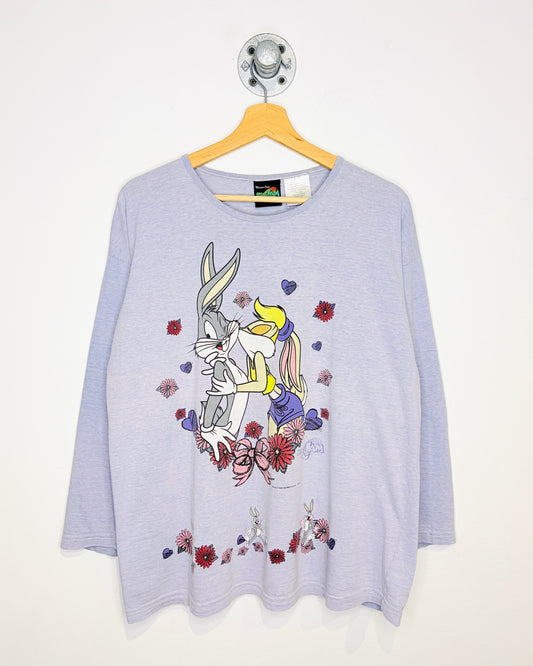 Vintage 1996 Space Jam Light Purple Longsleeve Shirt