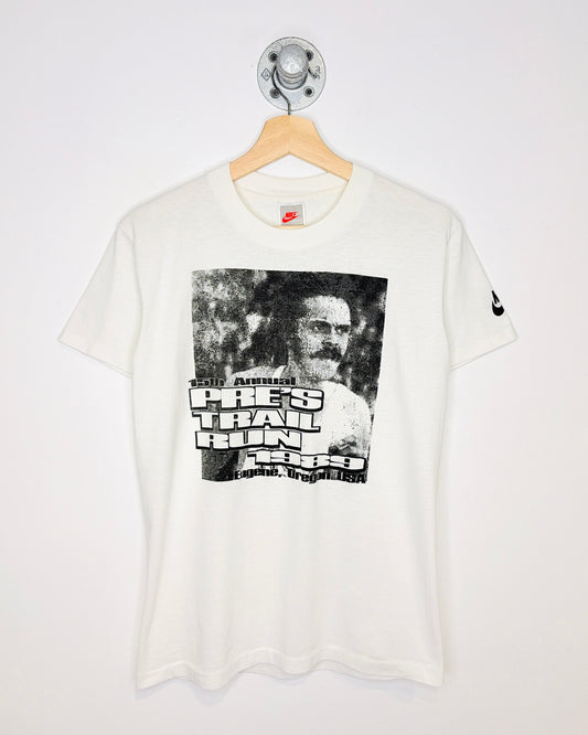 Vintage 1989 Nike Pre’s Trail Run Oregon White Tee Shirt