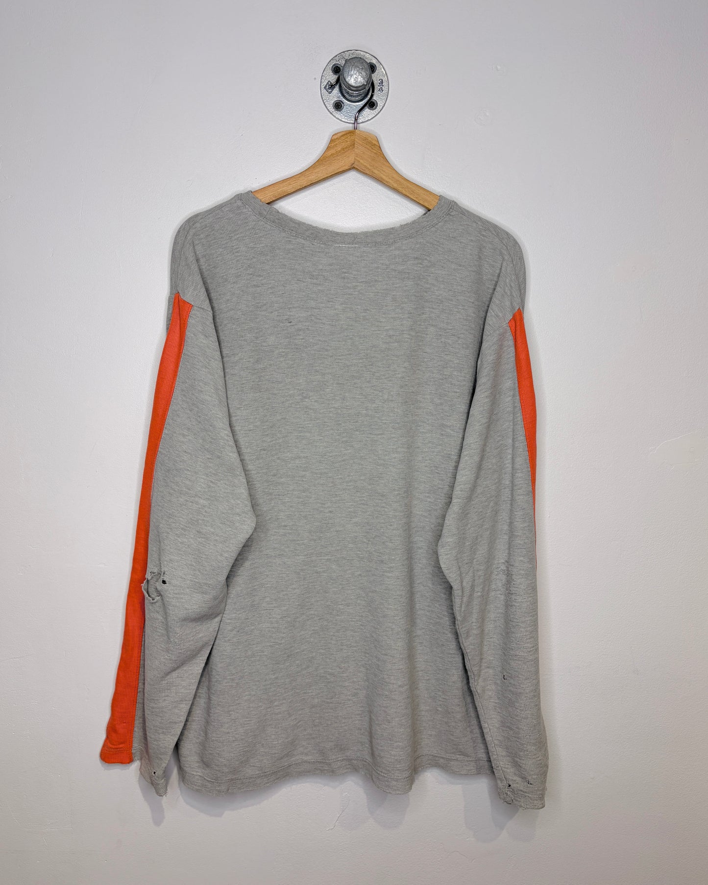 Vintage Old Navy TwoTone Distressed Grey Longsleeve Shirt