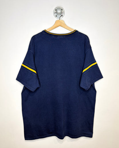 Vintage 2000s Route 66 Navy & Yellow Basic Tee Shirt