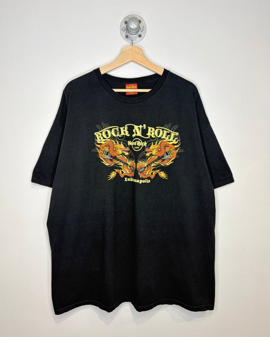 2000s Hard Rock Cafe Indianapolis Black Tee Shirt