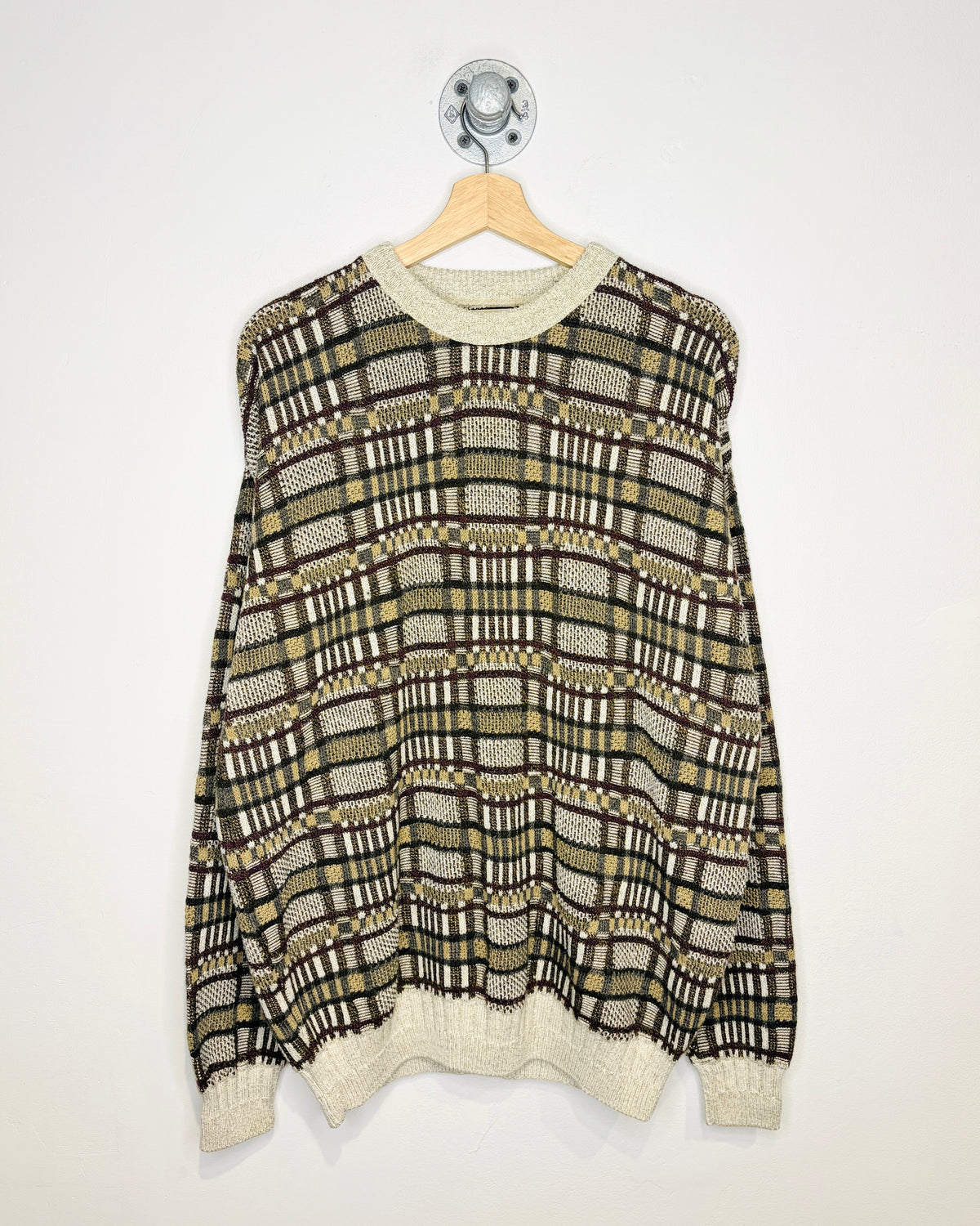 Vintage 90s St. John’s Bay Earth Tone Patterned Sweater