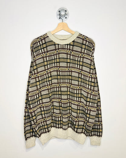 Vintage 90s St. John’s Bay Earth Tone Patterned Sweater