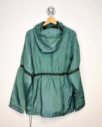 Vintage Old Navy Emerald Green Fleece Lined 1/4 Zip Jacket