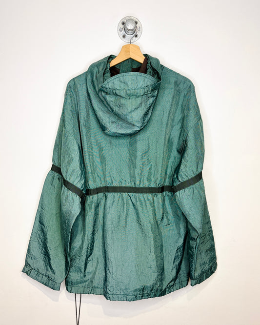 Vintage Old Navy Emerald Green Fleece Lined 1/4 Zip Jacket