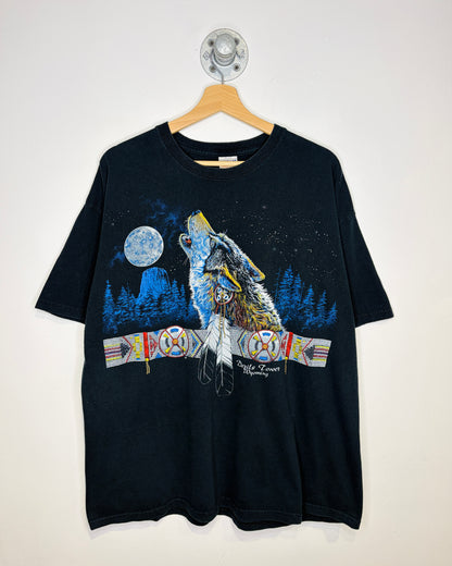 2000s Devils Tower Wyoming Black Tee Shirt