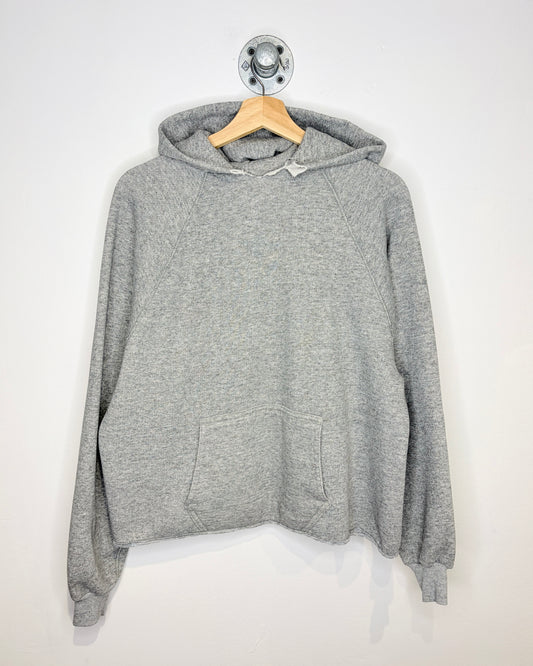 Vintage 70s Discus Blank Grey Raglan Hoodie