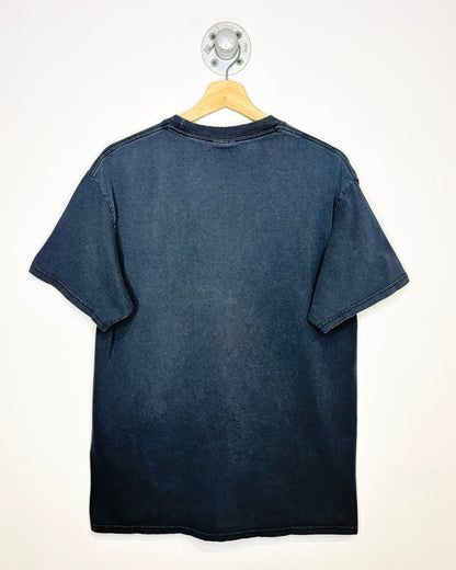 Vintage “A Hero Was Here” Faded Black Biker Tee Shirt