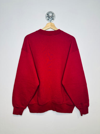 Vintage 1990s Massachusetts Autumn Leaves Red Sweatshirt