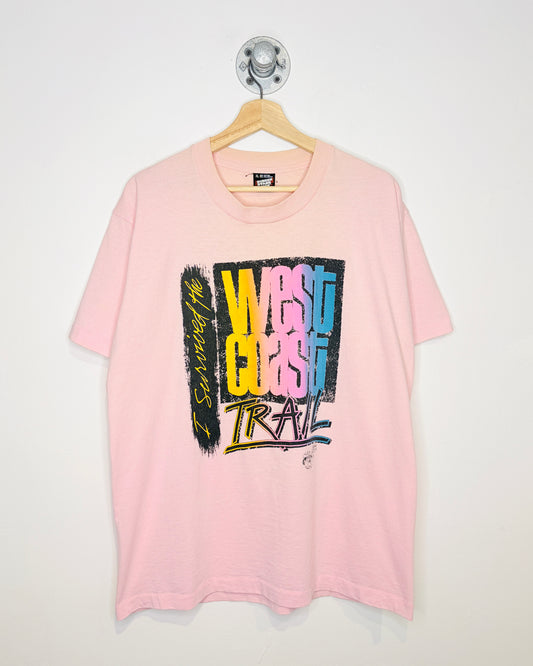Vintage 90s “I Survived The West Coast Trail” Pink Tee Shirt