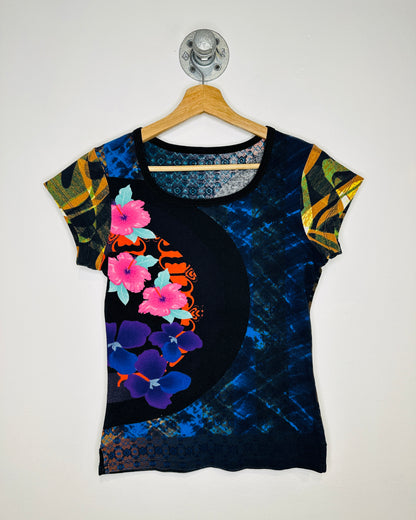 Vintage Hibiscus All Over Print Women’s Tee Shirt