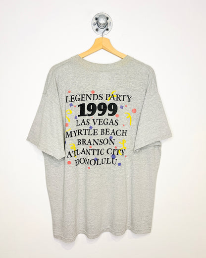 Vintage 1999 Legends Party Grey Tee Shirt