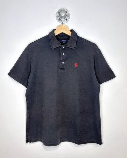 2000s Ferrari Faded Black Polo Shirt