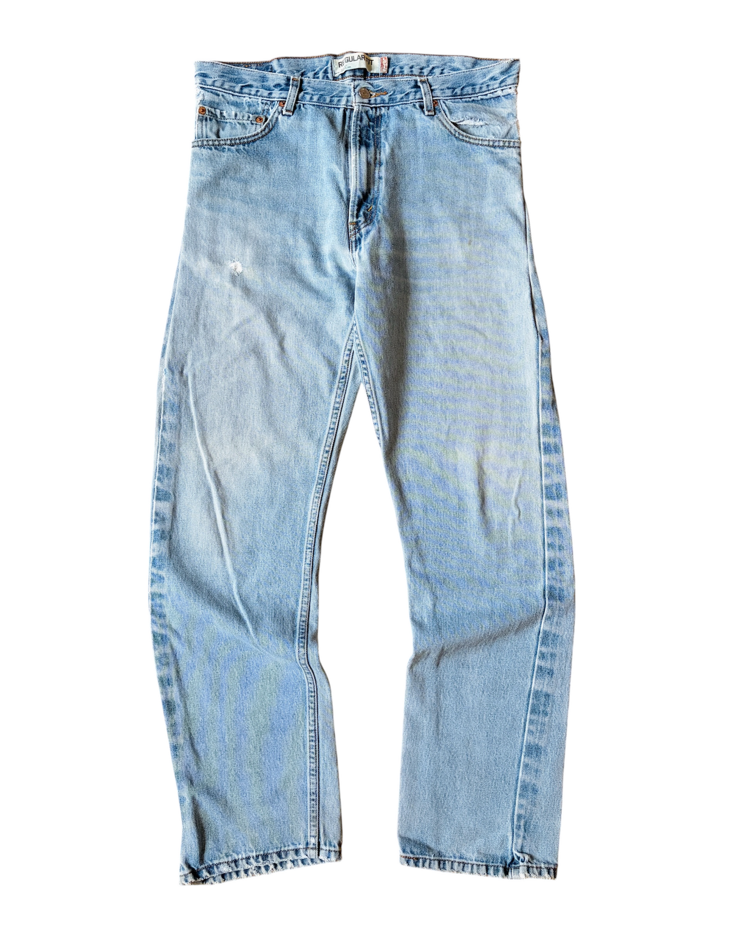 Vintage 2000s Levi’s 505 Distressed & Faded Light Wash Jeans
