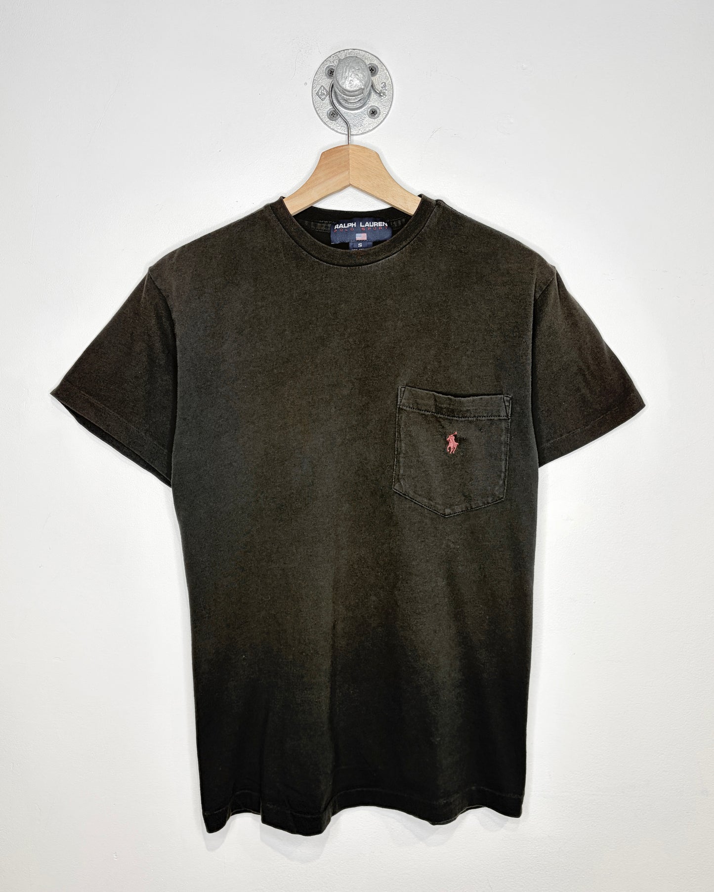 Vintage 90s Polo Sport Ralph Lauren Black Pocket Tee Shirt