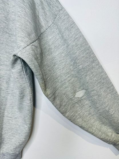 Vintage 1980s Universite Paris Sorbonne Distressed Grey Sweatshirt Crewneck