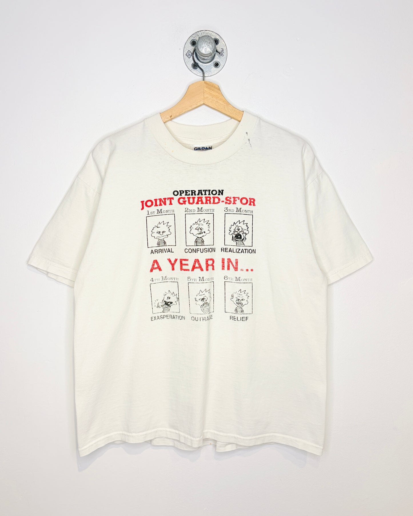 Vintage Y2K Operation Joint Guard White Tee Shirt