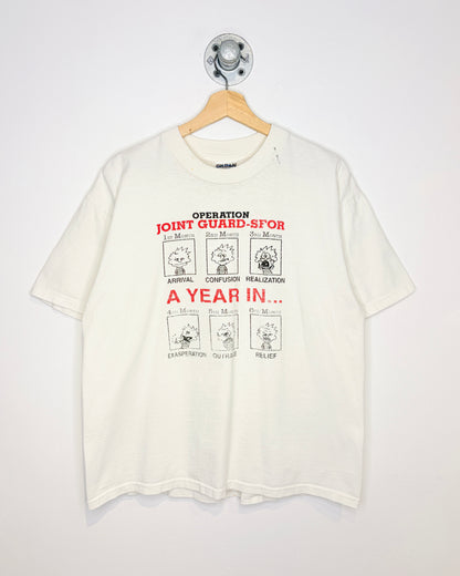 Vintage Y2K Operation Joint Guard White Tee Shirt