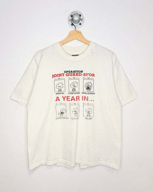 Vintage Y2K Operation Joint Guard White Tee Shirt