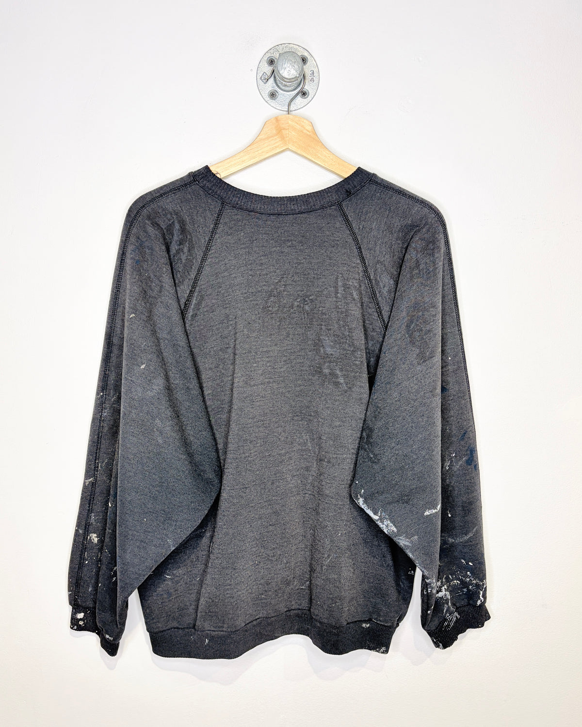 Vintage 1988 Le Chateau Calgary Faded Black Distressed Crewneck Sweatshirt
