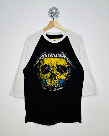Metallica Now That We’re Dead Two Tone Baseball Style Tee Shirt