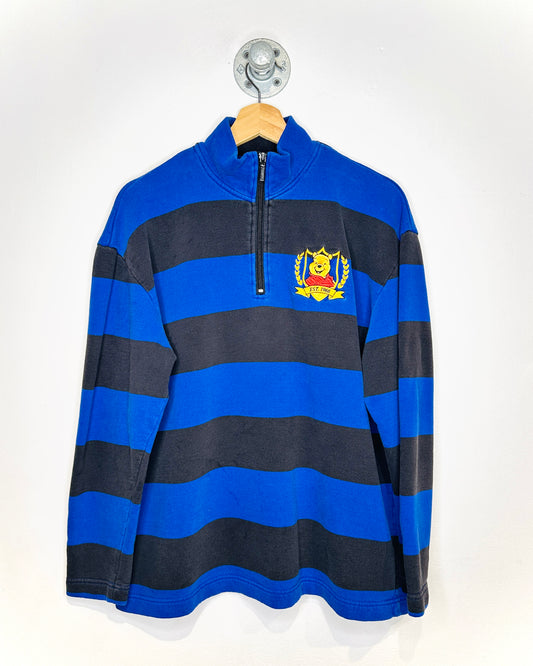 2000s Disney Pooh Black And Blue 1/4 Zip Sweatshirt