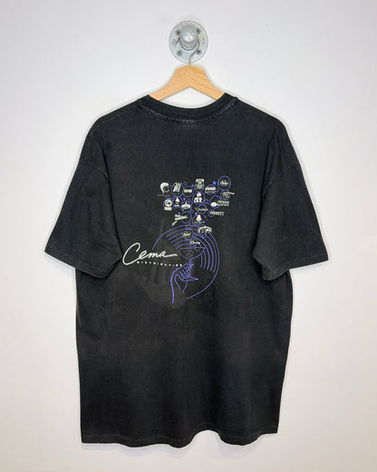 Vintage 1990 Jacksonville 25th Anniversary Black Tee Shirt