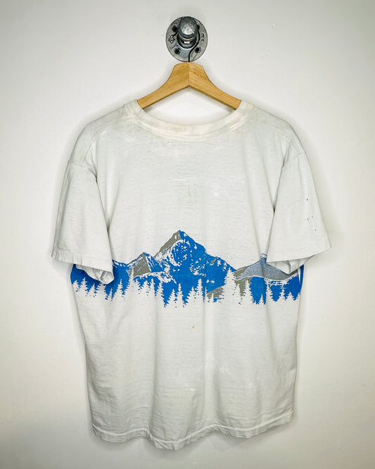 Vintage Jackson Hole Thrashed White Tee Shirt