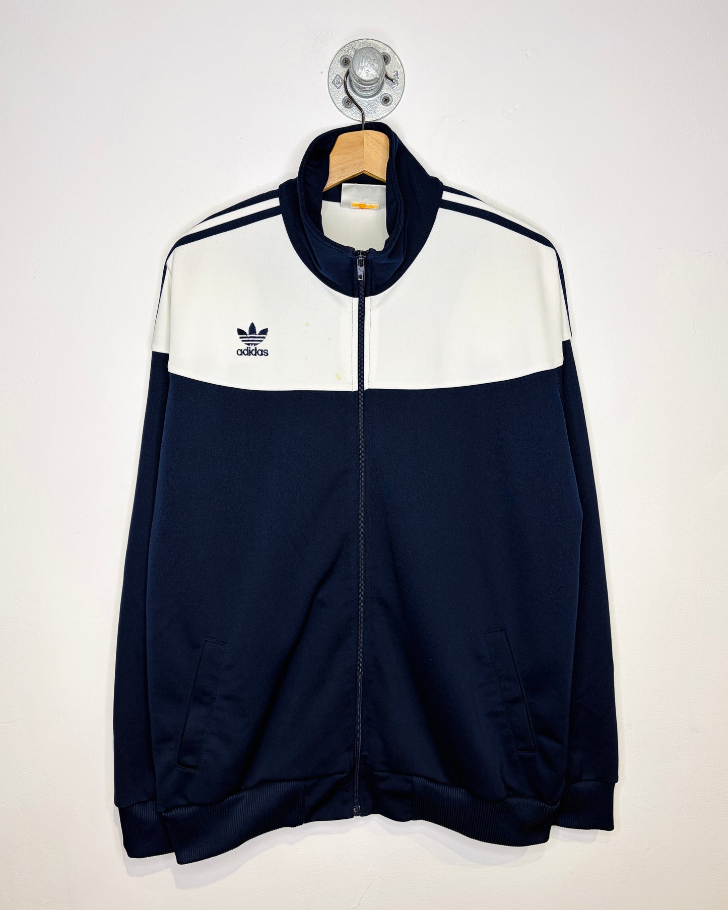 Vintage 90s Adidas Navy & White Track Jacket
