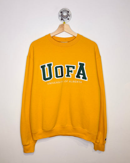 2010s U Of A Mustard Colour Crewneck Sweatshirt