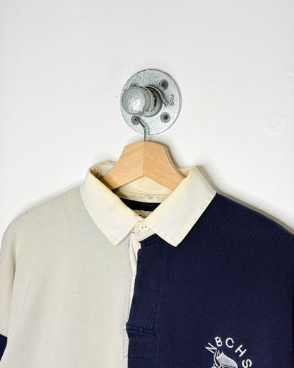 Vintage 90s MBCHS Vikings Navy Rugby Longsleeve Shirt
