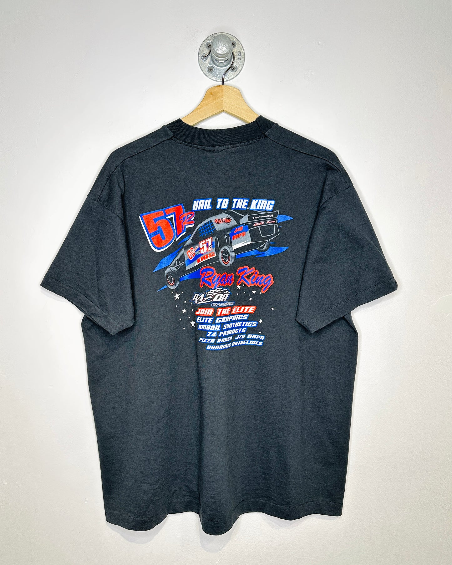 Vintage 90s Kings Racing Black Tee Shirt